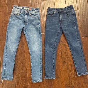 Lucky Brand Blue Denim skinnyJeans boys size 8 -adjustable -Lot of 2